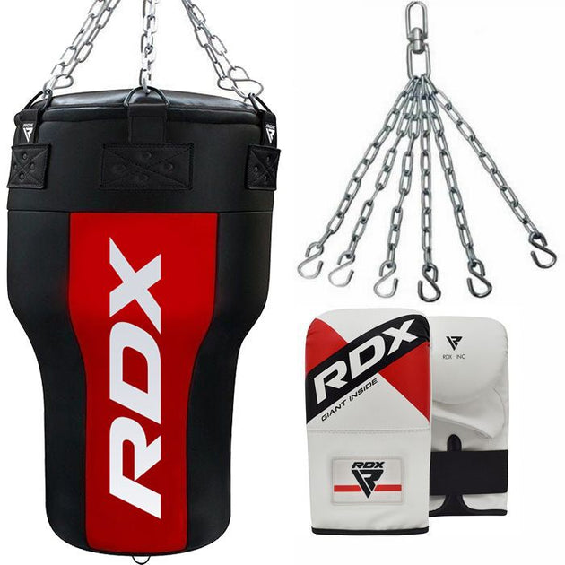 RDX AR 3-IN-1 ANGLE PUNCH BAG WITH GLOVES SET – TIGER SPIRIT MEGASTORE