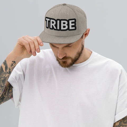 MEN'S TRIBE EMBROIDERED PREMIUM CLASSIC SNAPBACK BASEBALL CAP TIGER SPIRIT MEGASTORE Heather Grey 