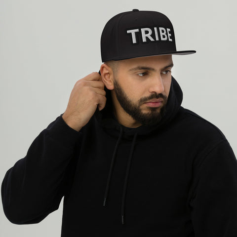 MEN'S TRIBE EMBROIDERED PREMIUM SNAPBACK BASEBALL CAP TIGER SPIRIT MEGASTORE Black 