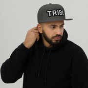 MEN'S TRIBE EMBROIDERED PREMIUM SNAPBACK BASEBALL CAP TIGER SPIRIT MEGASTORE Charcoal gray 