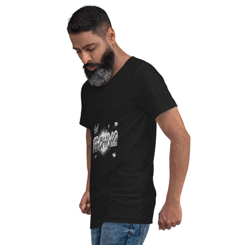 TECHNO TRIBE PODCAST 07 MEN'S PREMIUM V-NECK T-SHIRT TIGER SPIRIT MEGASTORE 