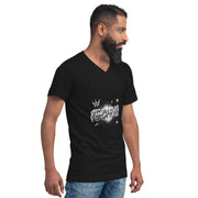 TECHNO TRIBE PODCAST 07 MEN'S PREMIUM V-NECK T-SHIRT TIGER SPIRIT MEGASTORE 