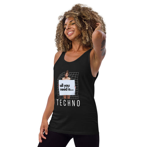 TECHNO TRIBE PODCAST 09 WOMEN'S PREMIUM TANK TOP TIGER SPIRIT MEGASTORE 