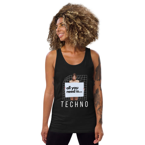 TECHNO TRIBE PODCAST 09 WOMEN'S PREMIUM TANK TOP TIGER SPIRIT MEGASTORE Black XS 