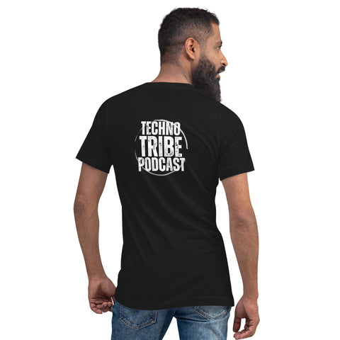 TECHNO TRIBE PODCAST 11 MEN'S PREMIUM V-NECK T-SHIRT TIGER SPIRIT MEGASTORE 