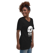 TECHNO TRIBE PODCAST 11 WOMEN'S PREMIUM V-NECK T-SHIRT TIGER SPIRIT MEGASTORE 