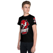 TIGER SPIRIT PRO BLACKOUT TEEN BOYS DRI-FIT CREW-NECK T-SHIRT TIGER SPIRIT MEGASTORE 