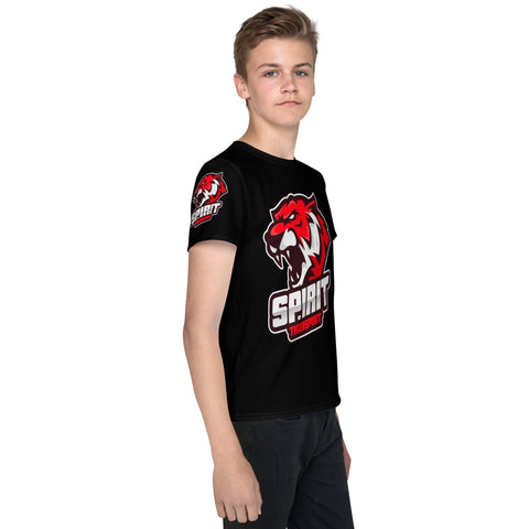 TIGER SPIRIT PRO BLACKOUT TEEN BOYS DRI-FIT CREW-NECK T-SHIRT TIGER SPIRIT MEGASTORE 