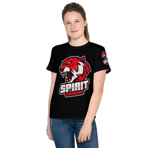 TIGER SPIRIT PRO BLACKOUT TEEN GIRLS DRI-FIT CREW-NECK T-SHIRT TIGER SPIRIT MEGASTORE 8 