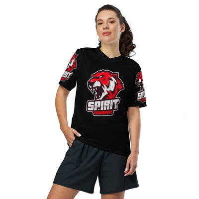 TIGER SPIRIT ROAR PRO BLACKOUT WOMEN'S ADULT & TEEN DRI-FIT V-NECK T-SHIRT TIGER SPIRIT MEGASTORE 2XS 