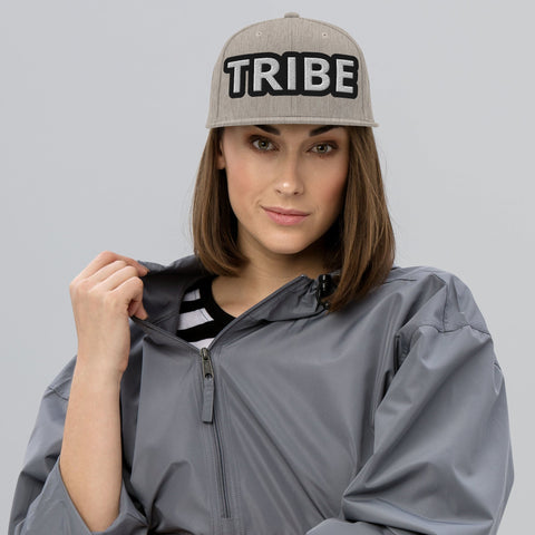 WOMEN'S TRIBE EMBROIDERED PREMIUM CLASSIC SNAPBACK BASEBALL CAP TIGER SPIRIT MEGASTORE Heather Grey 