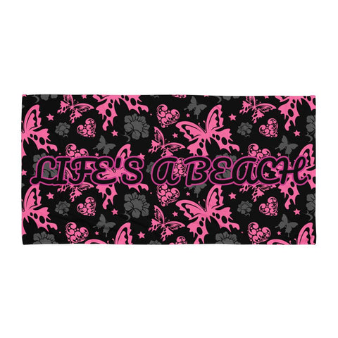 LIFE'S A BEACH TOWEL BUTTERFLY FLORAL THE SUCCESS MERCH 