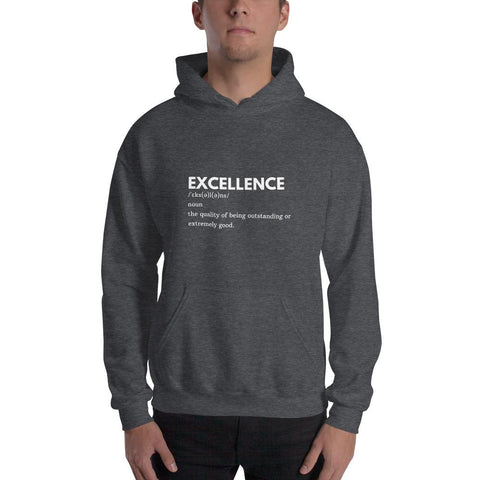 MENS HOODIE DICTIONARY EXCELLENCE MOTIVATIONAL QUOTES HOODIES THE SUCCESS MERCH Dark Heather S 