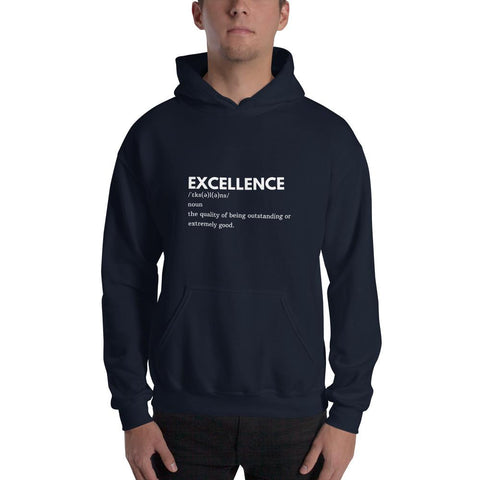 MENS HOODIE DICTIONARY EXCELLENCE MOTIVATIONAL QUOTES HOODIES THE SUCCESS MERCH Navy S 