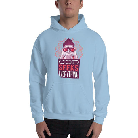 MENS HOODIE GOD SEEKS EVERYTHING MOTIVATIONAL QUOTES HOODIES THE SUCCESS MERCH Light Blue S 