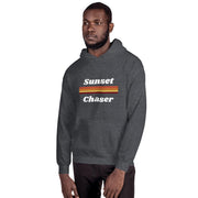 MENS HOODIE SUNSET CHASER MOTIVATIONAL QUOTES HOODIES THE SUCCESS MERCH Dark Heather S 