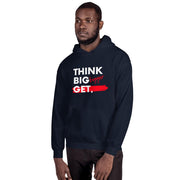 MENS HOODIE THINK BIG GET BIGGER MOTIVATIONAL QUOTES HOODIES THE SUCCESS MERCH Navy S 