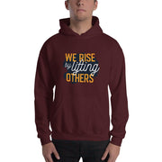 MENS HOODIE WE RISE MOTIVATIONAL QUOTES HOODIES THE SUCCESS MERCH Maroon S 