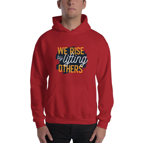 MENS HOODIE WE RISE MOTIVATIONAL QUOTES HOODIES THE SUCCESS MERCH Red S 