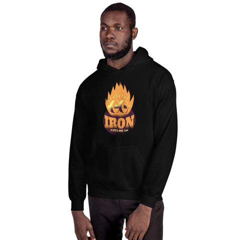 MENS IRON FIRES ME UP HOODIE MOTIVATIONAL QUOTES HOODIES THE SUCCESS MERCH 