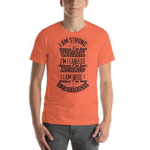 MENS PREMIUM ATHLEISURE T-SHIRT THE SUCCESS MERCH Heather Orange S 