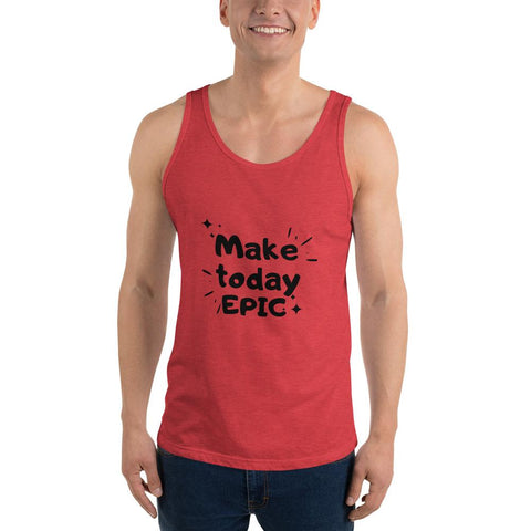 MENS PREMIUM TANK TOP | MAKE TODAY EPIC | THE SUCCESS MERCH Red Triblend XS 