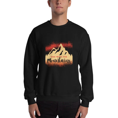 MENS SWEATSHIRT ONE WITH THE MOUNTAINS MOTIVATIONAL QUOTES SWEATSHIRTS THE SUCCESS MERCH Black S 