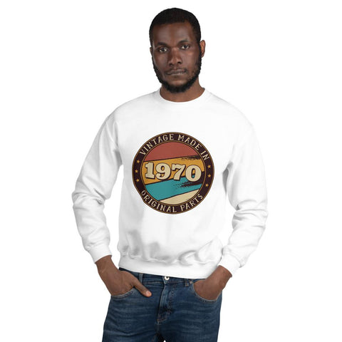 MENS' SWEATSHIRT VINTAGE MADE IN 1970 THE SUCCESS MERCH White S 