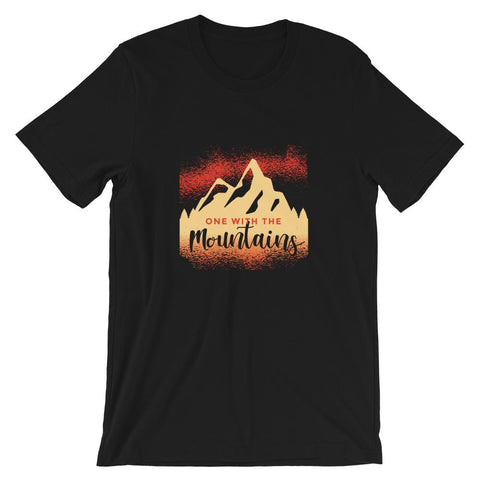 MENS T-SHIRT ONE WITH THE MOUNTAINS MOTIVATIONAL QUOTES T-SHIRTS THE SUCCESS MERCH 