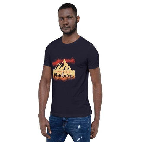 MENS T-SHIRT ONE WITH THE MOUNTAINS MOTIVATIONAL QUOTES T-SHIRTS THE SUCCESS MERCH 