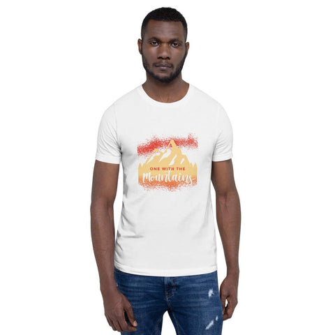 MENS T-SHIRT ONE WITH THE MOUNTAINS MOTIVATIONAL QUOTES T-SHIRTS THE SUCCESS MERCH White XS 