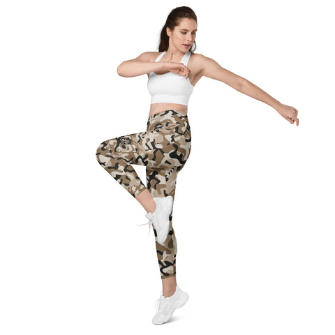 PUNCH FLEX CROSSOVER LEGGINGS WITH POCKETS COACH CAIN DESIGNS TIGER SIRIT MERCH 