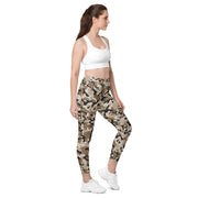 PUNCH FLEX CROSSOVER LEGGINGS WITH POCKETS COACH CAIN DESIGNS TIGER SIRIT MERCH 