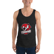 TECHNO TRIBE 05 BLACKOUT MEN'S PREMIUM TANK TOP TIGER SPIRIT MEGASTORE Charcoal-Black Triblend XS 