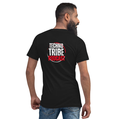 TECHNO TRIBE 05 BLACKOUT MEN'S PREMIUM V-NECK T-SHIRT TIGER SPIRIT MEGASTORE 