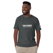 TECHNO TRIBE BLACKOUT 02 MEN'S PREMIUM T-SHIRT TIGER SPIRIT MEGASTORE Dark Heather S 