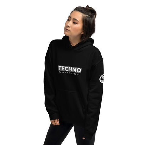 TECHNO TRIBE BLACKOUT 02 WOMEN'S PREMIUM HOODIE TIGER SPIRIT MEGASTORE 