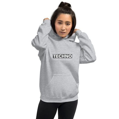 TECHNO TRIBE BLACKOUT 02 WOMEN'S PREMIUM HOODIE TIGER SPIRIT MEGASTORE Sport Grey S 