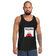 TECHNO TRIBE BLACKOUT 03 MEN'S PREMIUM TANK TOP TIGER SPIRIT MEGASTORE Black XS 