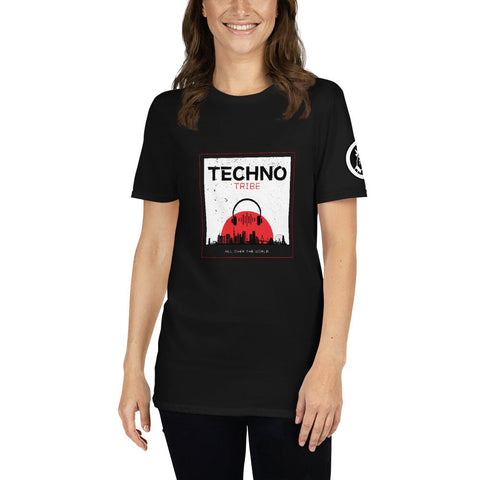 TECHNO TRIBE BLACKOUT 03 WOMEN'S PREMIUM T-SHIRT TIGER SPIRIT MEGASTORE Black S 