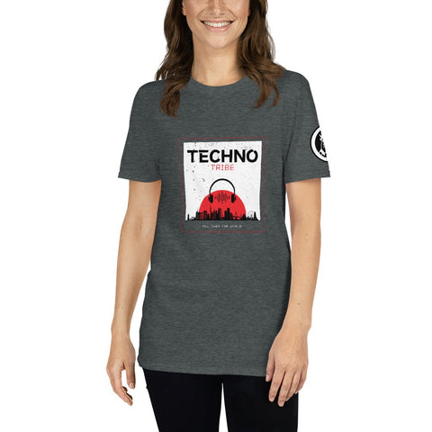 TECHNO TRIBE BLACKOUT 03 WOMEN'S PREMIUM T-SHIRT TIGER SPIRIT MEGASTORE Dark Heather S 