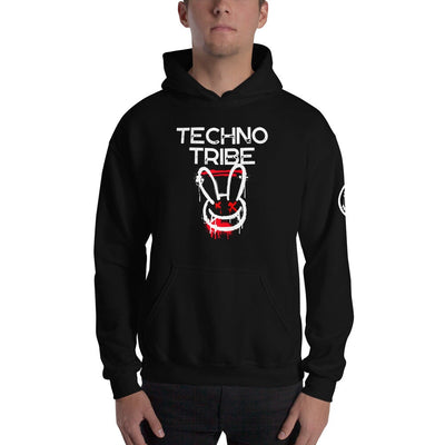 TECHNO TRIBE PODCAST 06 MEN'S PREMIUM HOODIE TIGER SPIRIT MEGASTORE Black S 