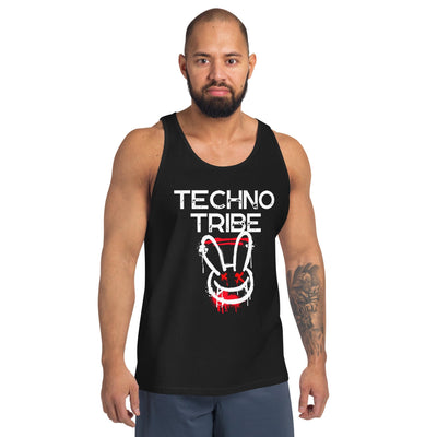 TECHNO TRIBE PODCAST 06 MEN'S PREMIUM TANK TOP TIGER SPIRIT MEGASTORE Black XS 