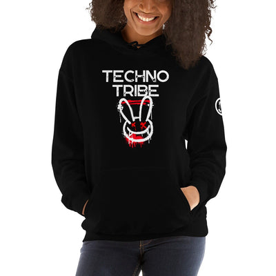 TECHNO TRIBE PODCAST 06 WOMEN'S PREMIUM HOODIE TIGER SPIRIT MEGASTORE Black S 