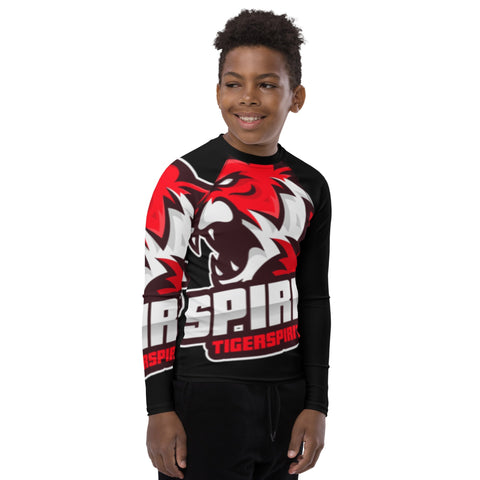 TIGER SPIRIT PRO PERFORMANCE JUNIOR-TEEN DRI-FIT RASH GUARD TIGER SIRIT MERCH 