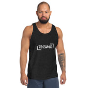 TRIBAL TECHNO BLACKOUT 01 MEN'S PREMIUM TANK TOP TIGER SPIRIT MEGASTORE Charcoal-Black Triblend XS 