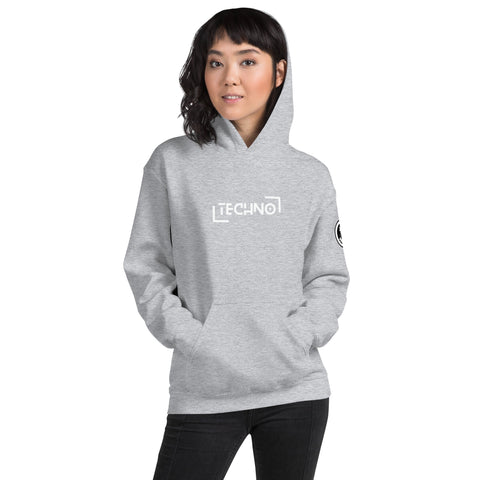 TRIBAL TECHNO BLACKOUT 01 WOMEN'S PREMIUM HOODIE TIGER SPIRIT MEGASTORE Sport Grey S 