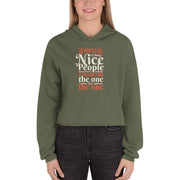 WOMENS ATHLEISURE CROPPED HOODIE MOTIVATIONAL QUOTES HOODIES THE SUCCESS MERCH Military Green S 