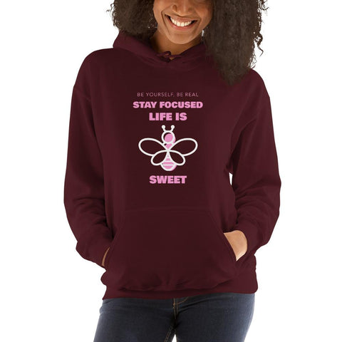 WOMENS ATHLEISURE HOODIE MOTIVATIONAL QUOTES HOODIES THE SUCCESS MERCH Maroon S 