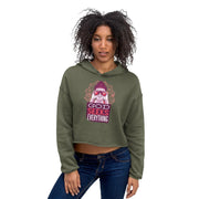 WOMENS' CROP HOODIE GOD SEEKS EVERYTHING MOTIVATIONAL QUOTES HOODIES THE SUCCESS MERCH Military Green S 